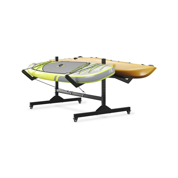 Mescukay Kayak Storage Rack, Heavy Duty Freestanding Kayak Rack for Garage and Outdoor Storage, Kayak Stand Adjustable for Kayak, Canoe, Surfboard and Paddle Board