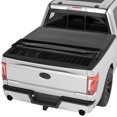 thumbnail image 1 of Mescukay Quad Fold Soft Folding Truck Bed Tonneau Cover Compatible for Ford F150 2009-2014, 4 Folding Bed Cover for Ford F-150, 5.5ft/67 inch Bed Fleetside, 1 of 7