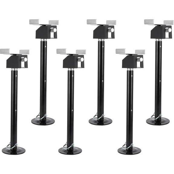 Mescukay RV Slide Out Stabilizer Jacks Set of 6, 30000lb Heavy Duty Support, 21"-34" Quick-Lift Adjustable - Power Drill & Hand Crank Compatible for Campers, Travel Trailers & RVs