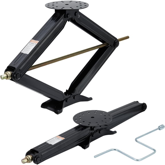 Mescukay Scissor Lift Jack, 3.4Ton(7500 Lbs) Capacity Car Jack with 4.33" to 30" Adjustable Height, Portable RV Scissor Jack for Sedan, SUV, Truck Repair Tire/RV Keep Stabilizing