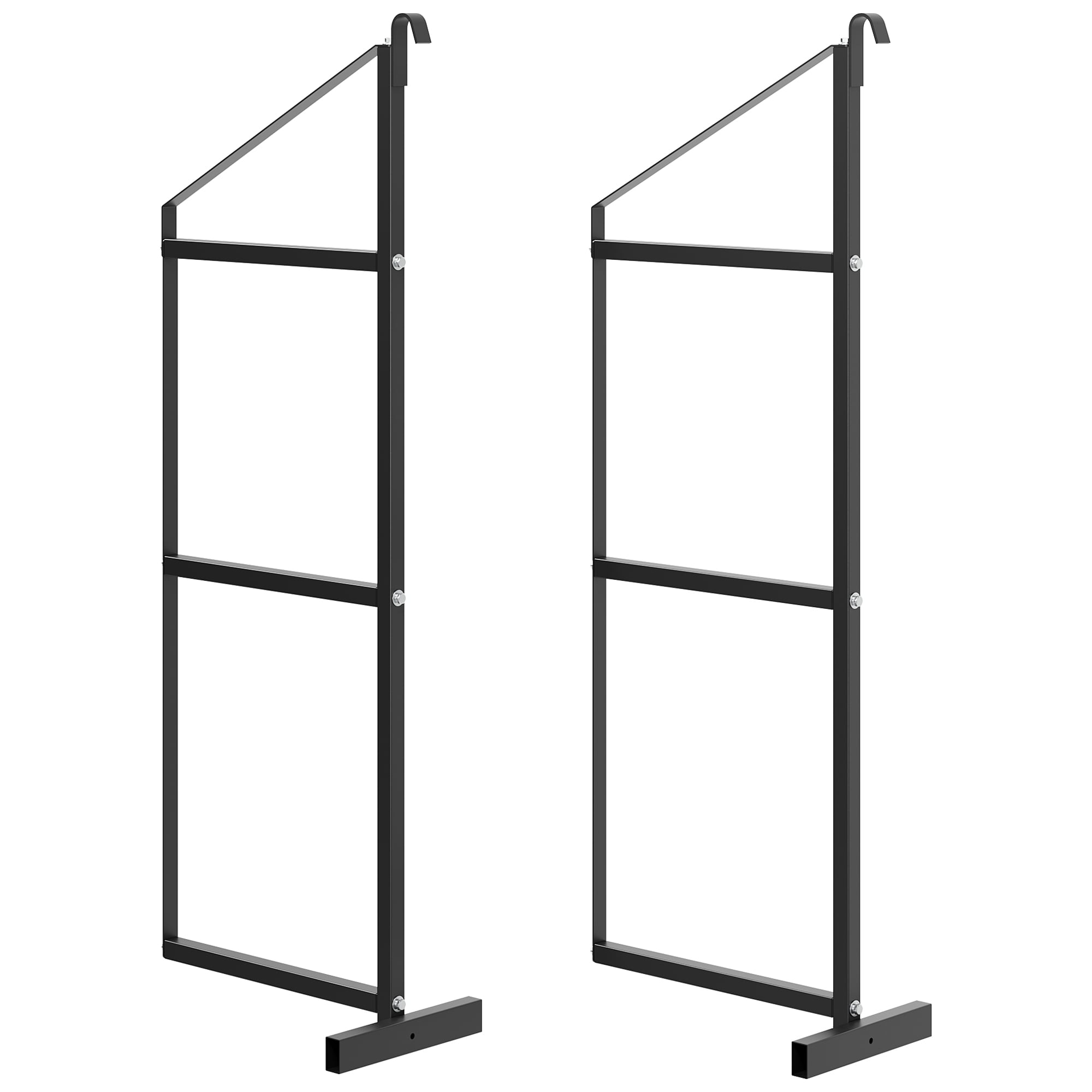 RDCMKL Shipping Container Shelving Brackets – 65"H X 18"D Heavy Duty Powder Coated Steel, 4-Pack, Tool-Free Install