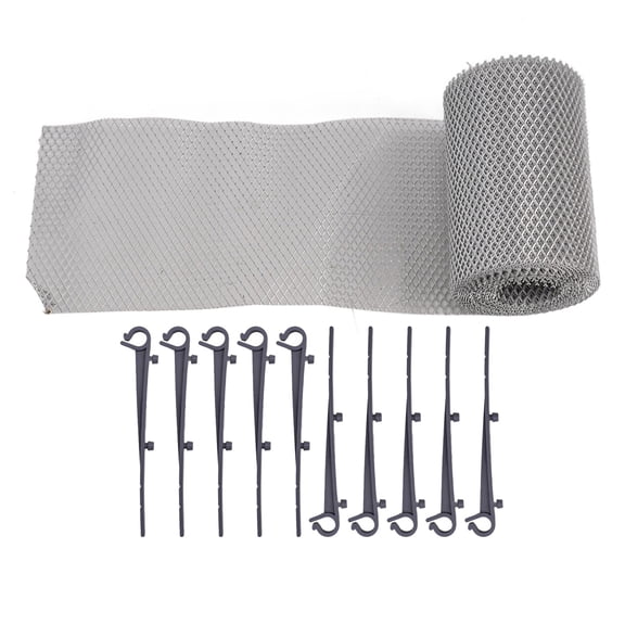 Mesh Aluminum Gutter Guard Covers Screen Protection for DIY Cutting Leaf Rain 150*6.1 Smile Home