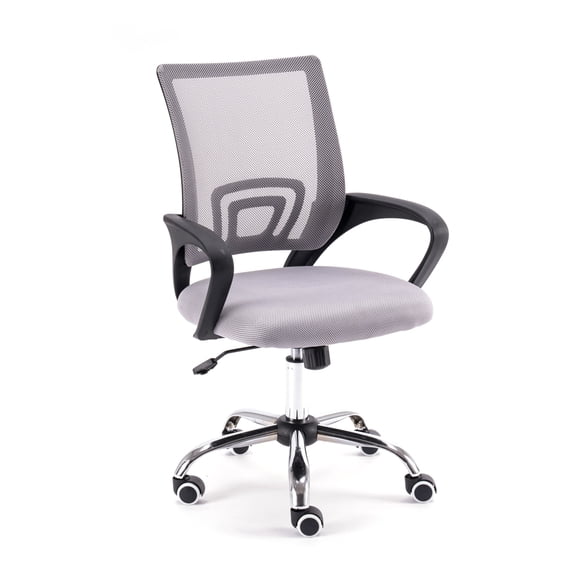 Mesh Back Gas Lift Adjustable Office Swivel Chair White & Black