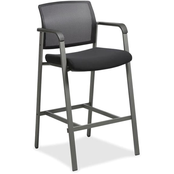 Mesh Back Guest Stool - Black