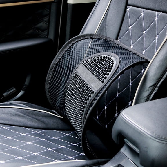Mesh Back Lumbar Support, Back Support Seat Cushion with Breathable Mesh for Office Chairs Car,Black