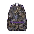 thumbnail image 1 of Mesh-Back Paisley Print Backpack – Breathable Paisley Gift for Hot Days, Water-Resistant School Bookbag, Airflow Design for Comfortable Campus Wear, 1 of 6