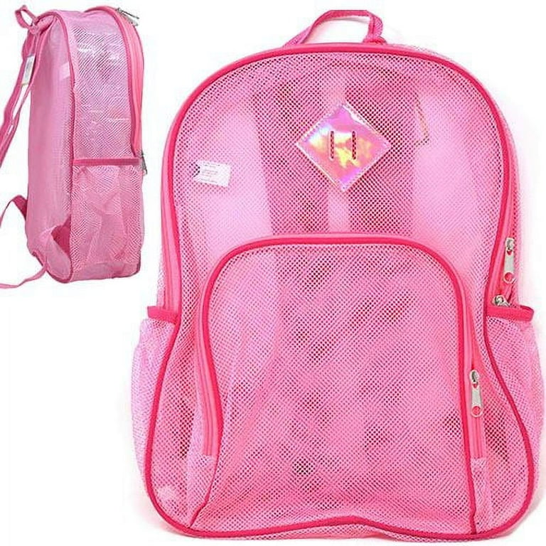 Mesh pink sales backpack