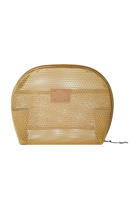 Mesh Bag Pouch, Mesh Cosmetic Bag Portable Makeup Pouch Travel Toiletry Bag for Makeup Organizer Home Office Travel Accessories Transparent Storage Bag Small Bag