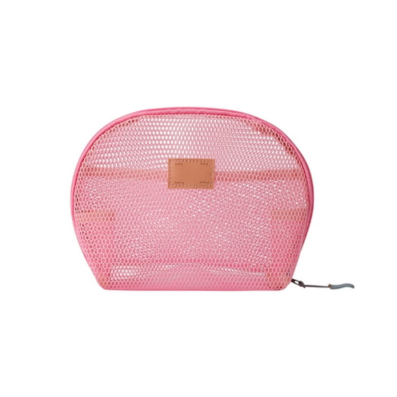 Mesh Bag Pouch, Mesh Cosmetic Bag Portable Makeup Pouch Travel Toiletry Bag for Makeup Organizer Home Office Travel Accessories Transparent Storage Bag Small Bag