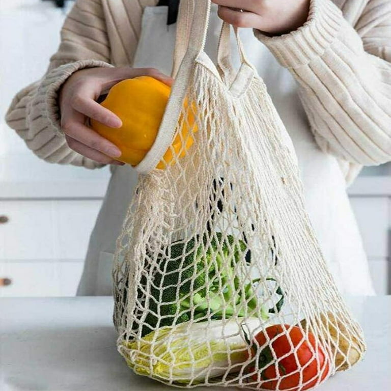 Mesh Bags Reusable Cotton Mesh Grocery Bags 100% Cotton Net