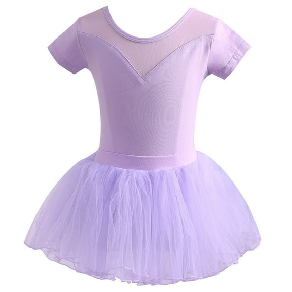 Mesh Ballet Dance Dress Leotards with Tutu Skirts for Girls Toddler Dance Costumes Outfit for Kids 3-18 Years