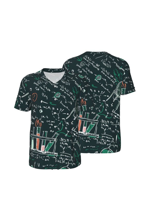 Mesh Baseball Jersey Button Down Short Sleeve T-Shirt Athletic Uniform, Old Chemistry Laboratory Science