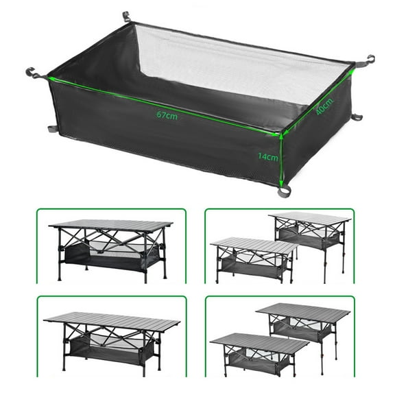 Mesh Basket Organizer For Camping Table Rack Bag Net Bag Under Table Storage Bag For Picnics, Barbecues, Camping, Hiking