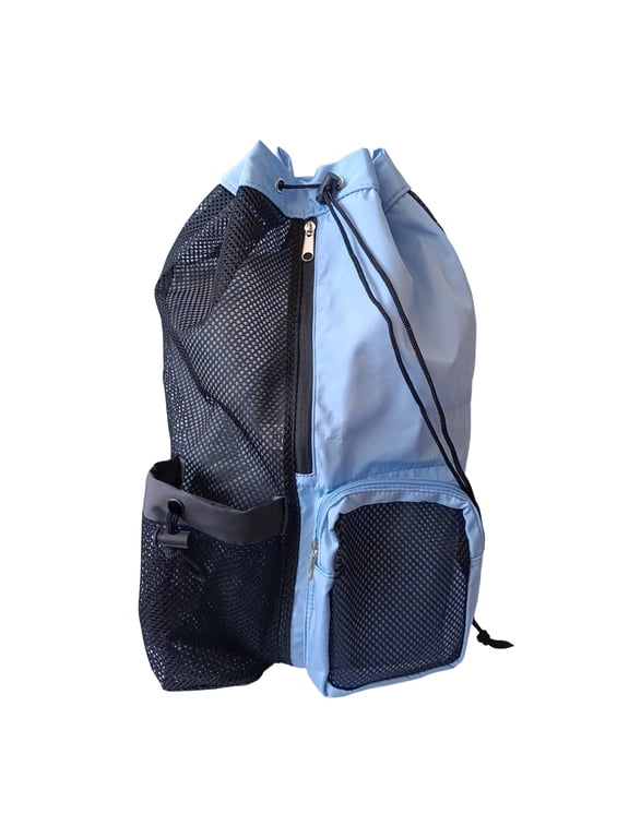 Mesh Beach Backpack with Wet Pocket - Drawstring Swim Bag for Pool, Gym & Travel - Waterproof & Sandproof Backpack for Men & Women - Lightweight & Breathable