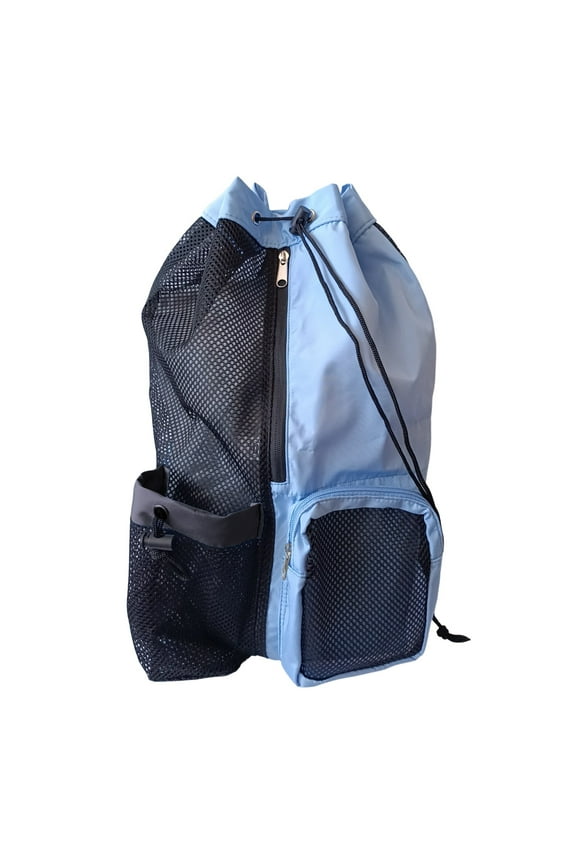 Mesh Beach Backpack with Wet Pocket - Drawstring Swim Bag for Pool, Gym & Travel - Waterproof & Sandproof Backpack for Men & Women - Lightweight & Breathable