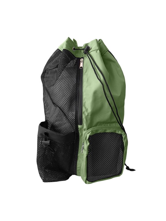 Mesh Beach Backpack with Wet Pocket - Drawstring Swim Bag for Pool, Gym & Travel - Waterproof & Sandproof Backpack for Men & Women - Lightweight & Breathable