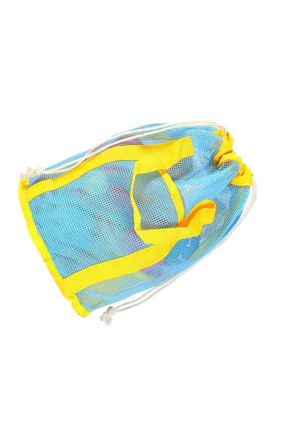 Mesh Beach Bag Beach Toy Bucket Bag Beach Toy Storage Bag Seashells Bucket Bag Large Capacity Handbag for Vacations