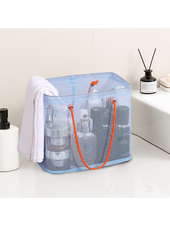 Mesh Beach Bag, InsCrazy Beach Bag for Women, Large Capacity Storage Organiser Bath Bag Portable Mesh Beach Bag Tote Bag Vocation Supplies