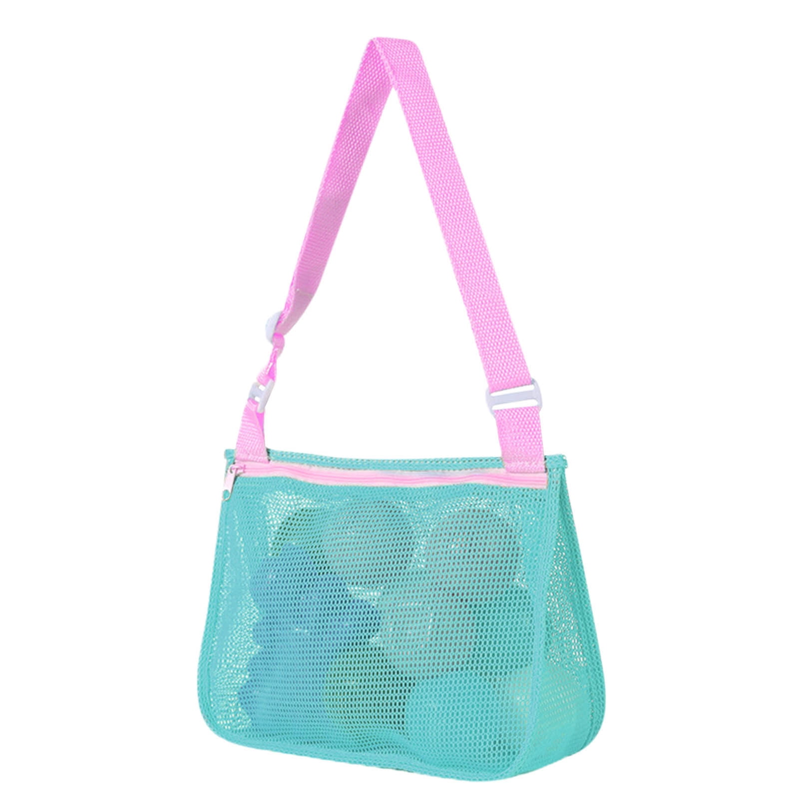 Mesh Beach Bag Kids ShellPebble Collection Bag, Beach Play Bags for