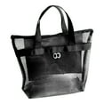 thumbnail image 1 of Mesh Beach Bag Large Tote with Zipper Pocket Waterproof Lightweight Foldable for Travel Pool Gym Shopping 14x12 Inches, 1 of 6