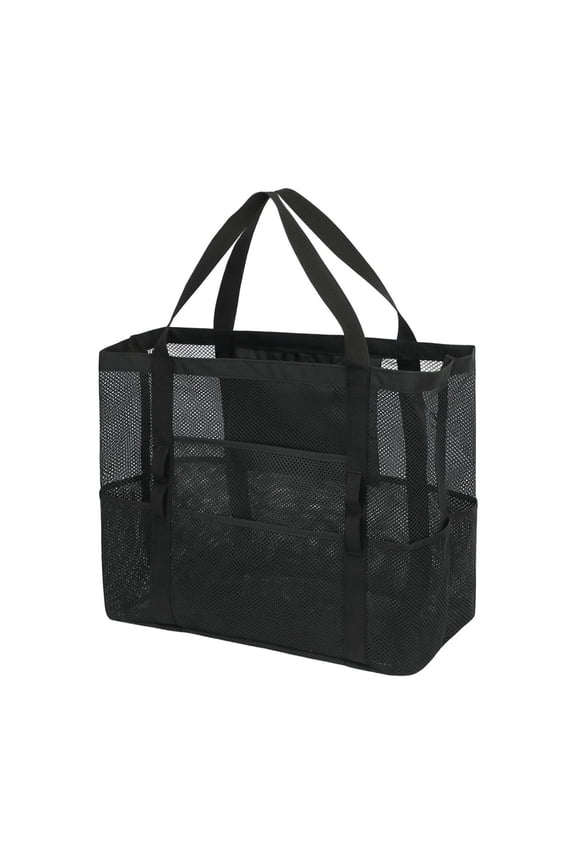 Mesh Beach Bag Oversized Tote with Zipper Pocket Nylon for Cruising Swimming Beach