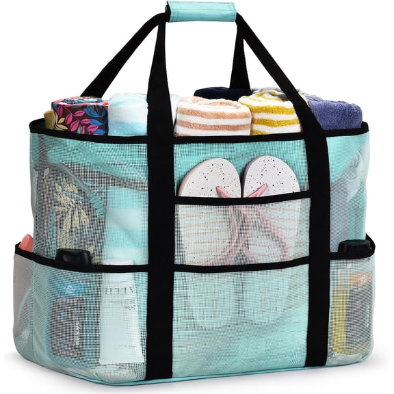Mesh Beach Bag   Sandproof Beach Tote Pool Swim Bag Travel Vacation Essentials
