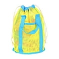 thumbnail image 1 of Mesh Beach Bag Waterproof Sandproof Drawstring Tote Lightweight Breathable Carry Bag with Front Pocket for Beach Vacation, Pool, Cruise and Travel, 1 of 6