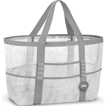 Mesh Beach Bag Waterproof Sandproof Tote Bags Swimming Pool Bag Cruise Beach Essentials for Vacation Must Haves