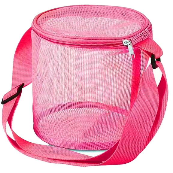 Mesh Beach Bag for Children - Large Capacity, Adjustable Strap, for Beach Toys and Shell Collection