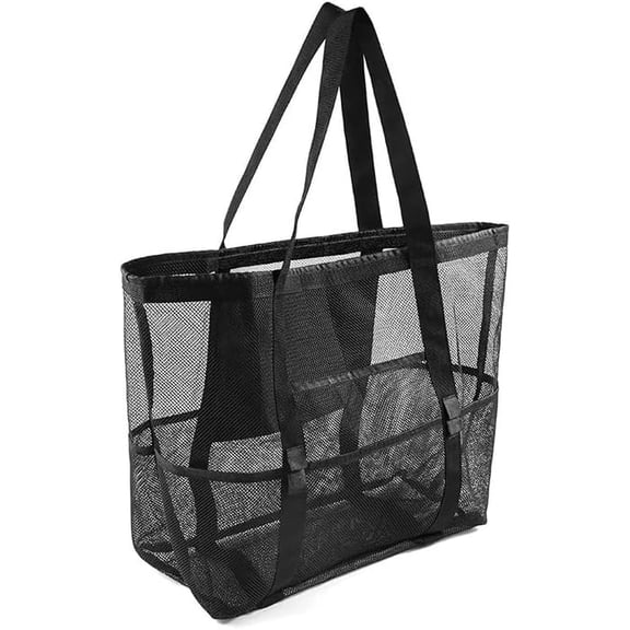 Mesh Beach Bags, Large Waterproof and Sandproof Tote Bag for Beach Vacation Essentials for Travel, Summer Accessories