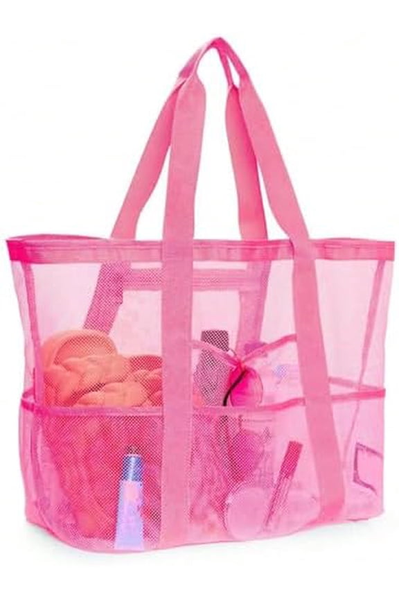 Mesh Beach Bags, Large Waterproof and Sandproof Tote Bag for Beach Vacation Essentials for Travel, Summer Accessories