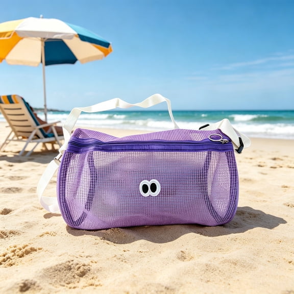 Mesh Beach Toiletry Bag Transparent Net With Zipper Handle Travel Organizer For Gym Swimming Cosmetics