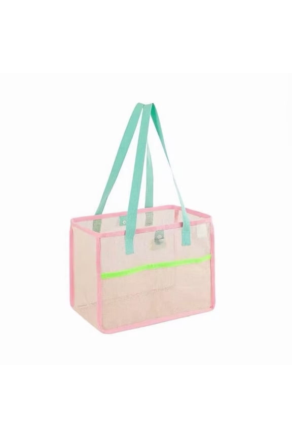 Mesh Beach Tote Bag, Embroidered Monogrammed Beach Bag For Women, Large Reusable Summer Tote, Gift for Birthday Party