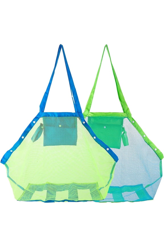 Mesh Beach Tote Bag, Kids Sea Shell Bags,Large Beach Bag Away from Sand