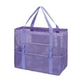 thumbnail image 1 of Mesh Beach Tote Bag Large Lightweight Foldable with Zipper Pocket for Pool Swimming Travel Outdoor Activities, 1 of 4
