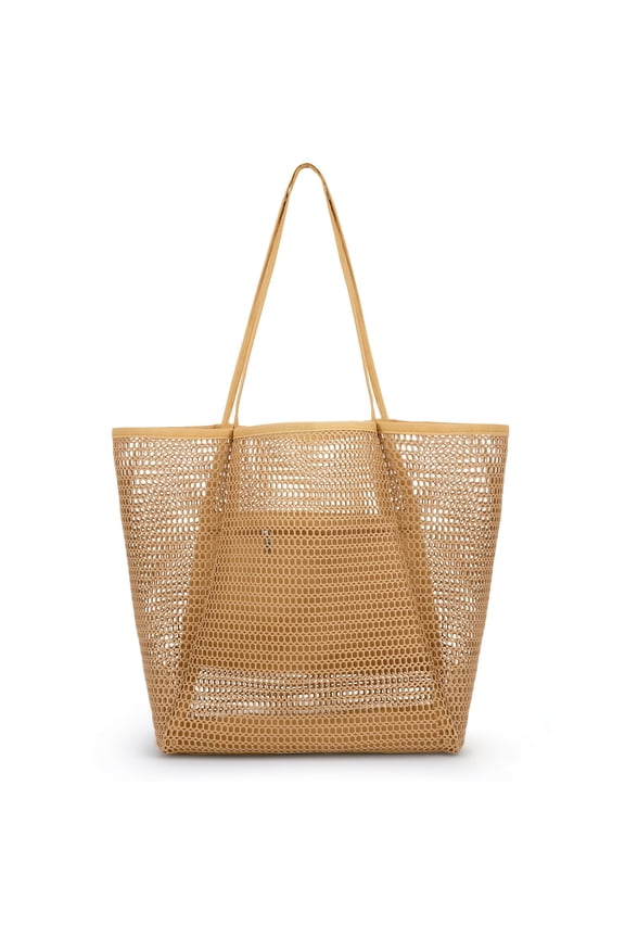Mesh Beach Tote Bags for Womens, Causal Hobo Pool Bags for Swimming Pools Vacations Beach Essentials