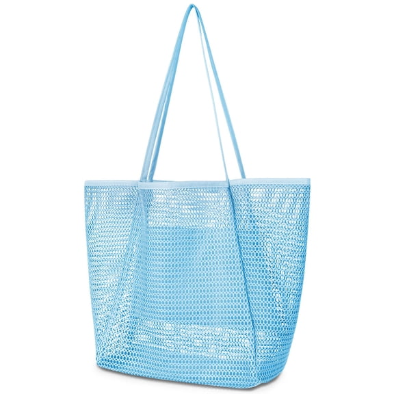 Mesh Beach Tote Bags for Womens, Causal Hobo Pool Bags for Swimming Pools Vacations Beach Essentials