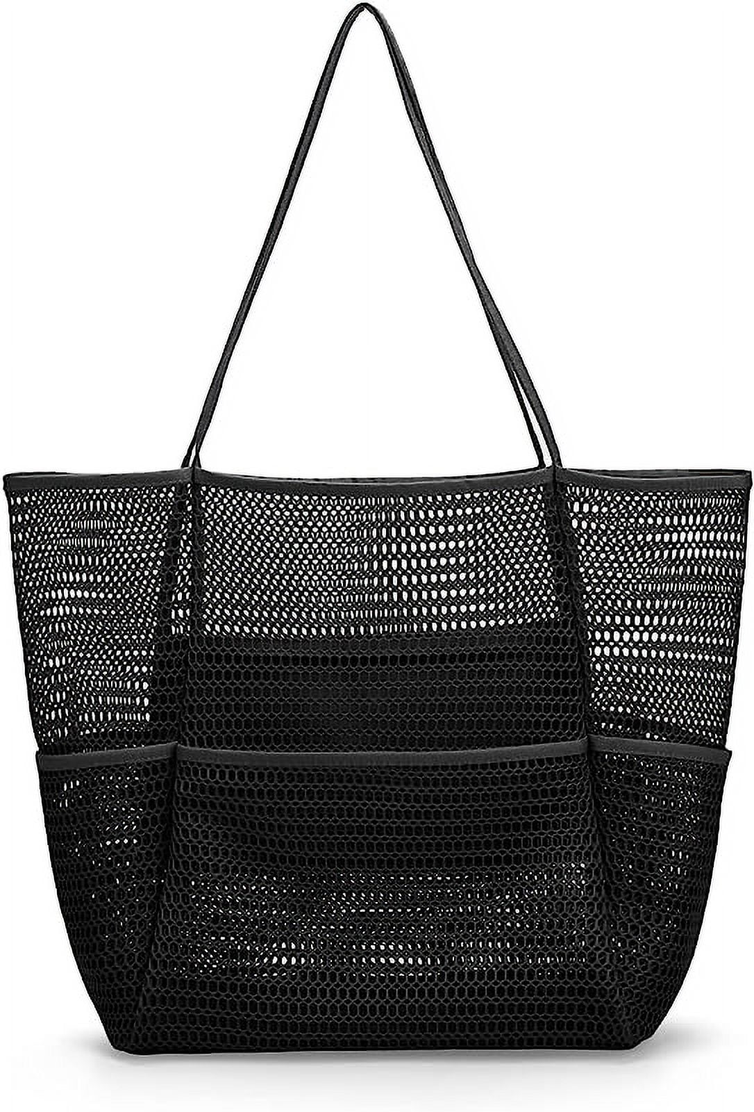 Mesh Beach Tote Large Bag 2023 Upgrade for Women with Multiple Pockets for Family Travel