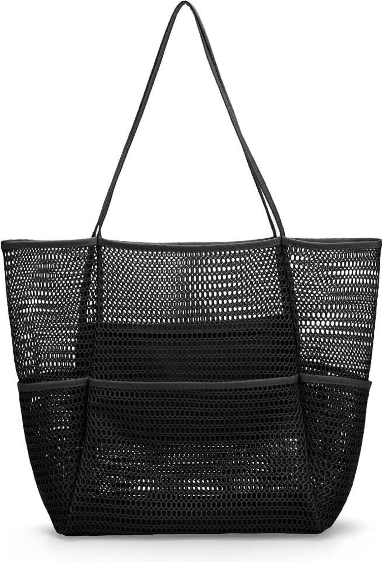 Mesh Beach Tote Large Bag 2023 Upgrade for Women with Multiple Pockets for Family Travel