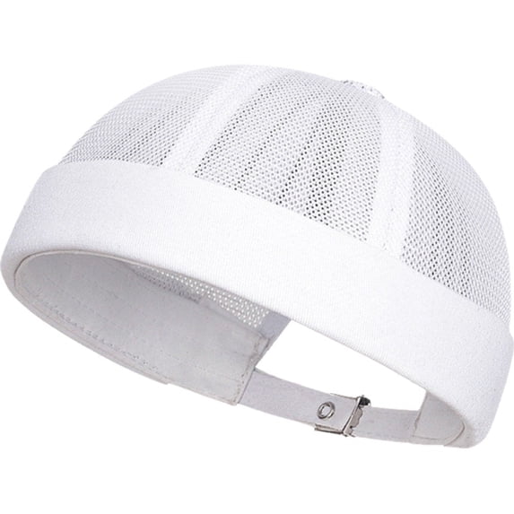vlrwzc Mesh Beanie Cap Breathable Brimless Sailor Hat Summer Beanie Cap Adjustable Rolled Cuff Cap Retro Skull Caps Hip-Hop Cap
