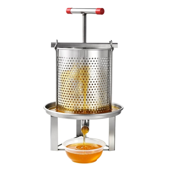 Mesh Beeswax Press Machine, Stainless Steel Honey Extractor, Manual Fruit Press