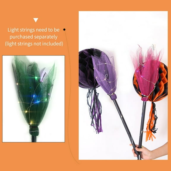 Mesh Broom,Supplies Favors Birthday Supplies Witch Broom Scary Props 35 Inch Broom Scary Inch Witch Decor Solinder Inchwitch