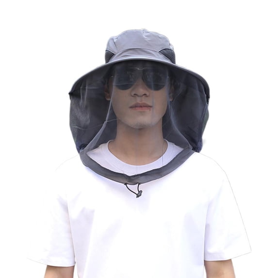 Mesh Bucket Hat Anti-mosquito Summer Face Mask Lot R2