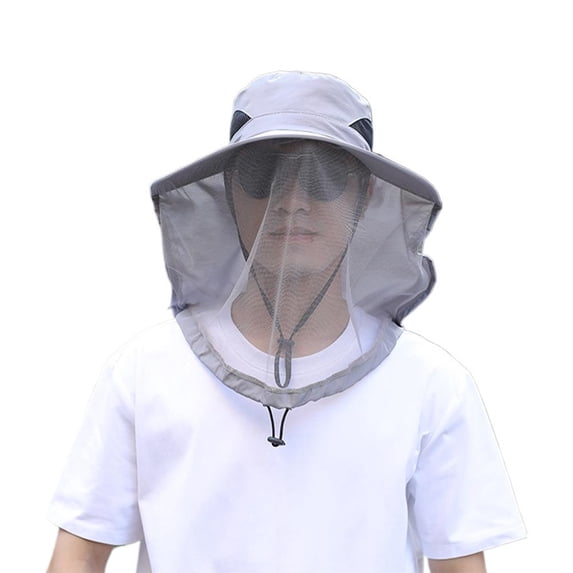 Mesh Bucket Hat Anti-mosquito Summer Face Mask Lot R2