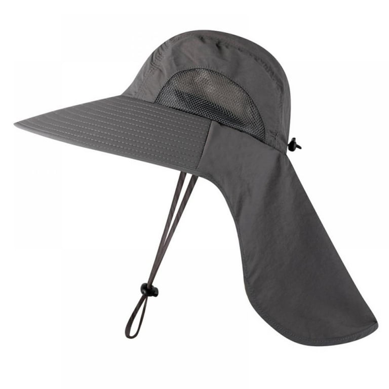 Mesh Bucket Hat With Neck Flap Outdoor Long Wide Brim Hiking Fishing Hats  Summer UPF50+ Sun Hat For Women Men Breathable 