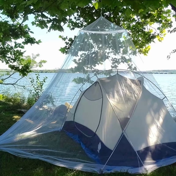 Mesh Canopy Bed Tent Mosquito Net Doorless Hanging Mosquito Net, Fine Mesh for Insect and Dust Protection Suitable for Full, Queen, and King Size Beds For Camping and Garden Use