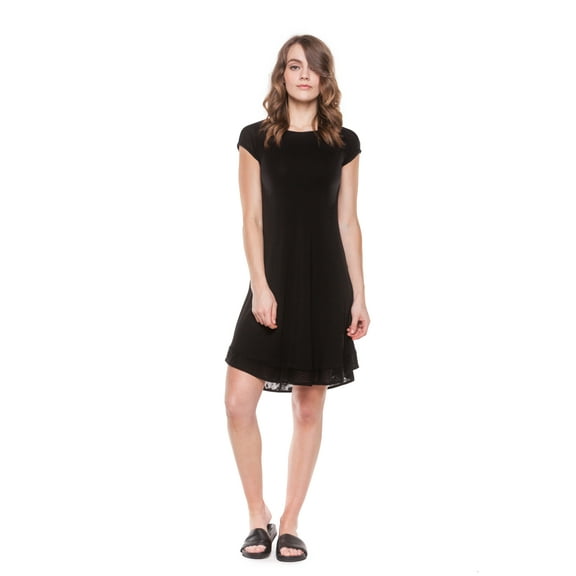 Mesh Cap Sleeve Dress