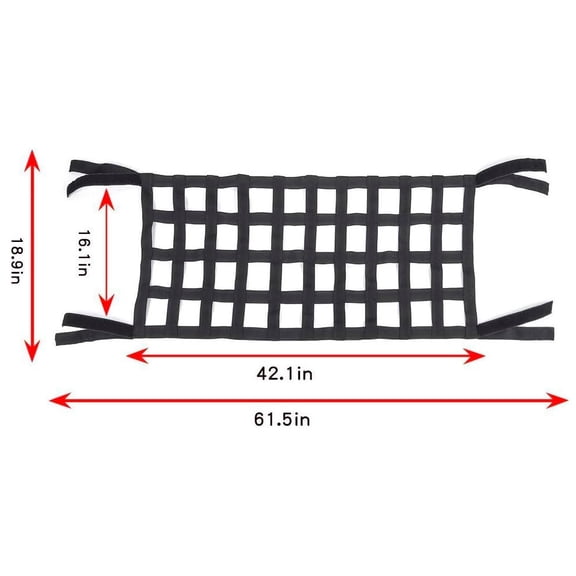 Mesh Cargo Net Roof Net Hammock For Jeep Wrangler YJ TJ JK JKU JL JLU 1987~2019