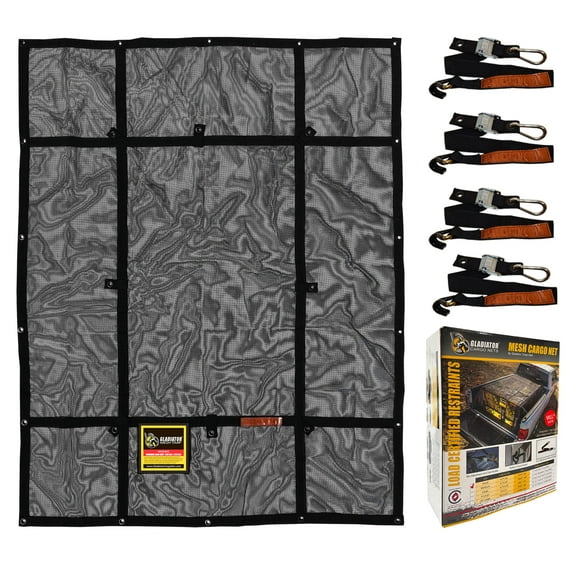 Mesh Cargo Tarp: Heavy-Duty Truck Cargo Tarp, Adjustable, Certified, Attacehmnt Straps Included.