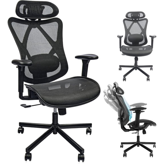Mesh Construction - Neck Support with Angle Adjust - Gaming Room - Cervical Pain Avoidance